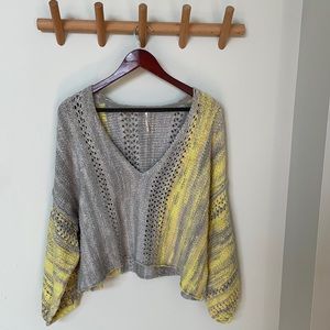 Free People V-neck Cropped Sweater